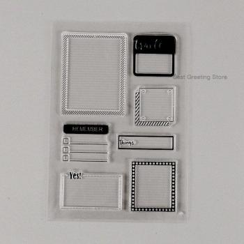 Deko Rahmen Stempel klar Silikon für Tagebuch