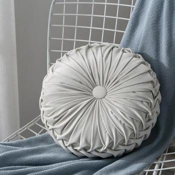 Coussin en Velours Plissé pour Décoration Intérieure