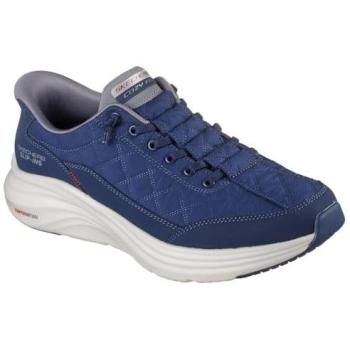 Skechers Men’s Quoted CozyFit Slip‑Ins with Quilted NavBlue Lining – Size 11