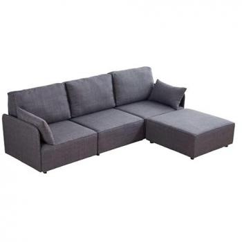 Sofá Modular Riposo A+A+B+C Gris 276 CM