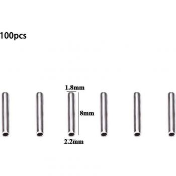 Accessoires Cuivres Noirs – 100 Tubes pour Ligne de Pêche