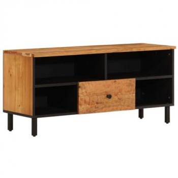 Mueble Salón/Dormitorio con Estante para TV – Acacia Marrón, 100 cm × 33 cm × 46 cm