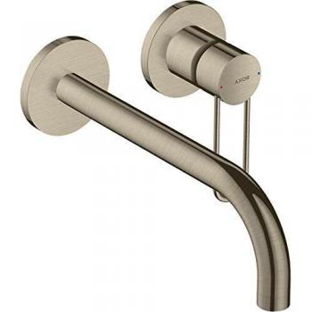 Hansgrohe AXOR Uno Wand-Waschtischarmatur Einhebelmischer Brushed Nickel 225mm Ausladung