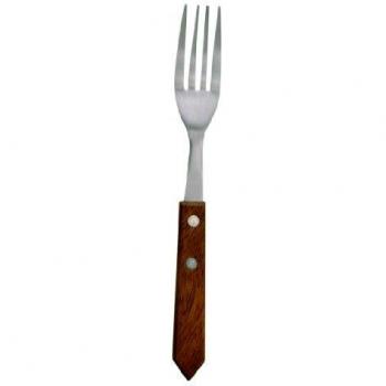 Olympia C137 Steak Fork, Brown Wooden Handle