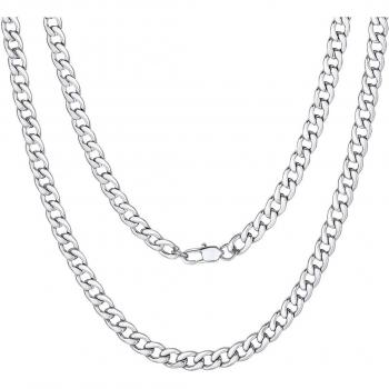 ChainsPro Bijoux – Collier Chaîne 5 mm à 15 mm, Longueur Ajustable 46–76 cm en Acier Inoxydable