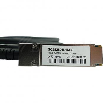 BlueLAN SC282801L2M30 Compatibile QSFP28 DAC 2M – Ricetrasmettitore Nero / Argenta