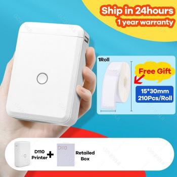 Imprimante portable Niimbot D110 – étiquettes thermiques sans fil Bluetooth
