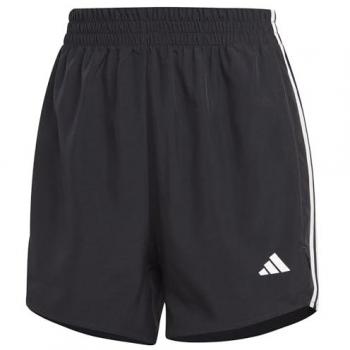 Adidas Black 3-Stripes High-Rise Shorts for Women