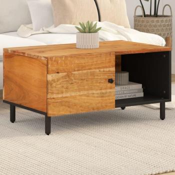 Coffee Table Black 80x50x40 cm vidaXL Solid Wood Mango