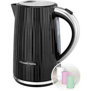 Schwarzer Russell Hobbs Eden Wasserkocher – 1,7 L, 2400 W, Modell 27361‑70