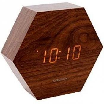 Réveil en bois Karlsson Hexagon LED