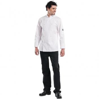 Chaud Devant Basiskochjacke – Herren, Weiß, S