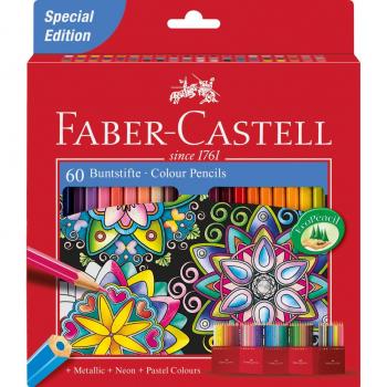 60 lápices hexagonales colores Faber-Castell