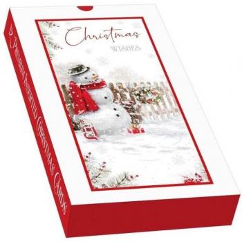 Confezione Biglietti di Natale Frosty (12 Biglietti)