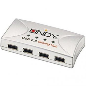 Splitter USB 2.0 con 4 uscite Lindy 42887 Bianco
