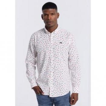 Victorio Lucchino Camicia a Maniche Lunghe 2XL Rosso