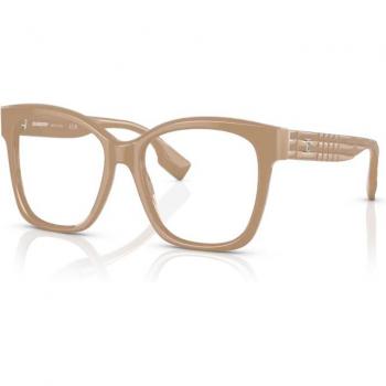 Burberry BE2363 SYLVIE Women's Beige Square Eyeglasses with Blue Light Blocking Technology