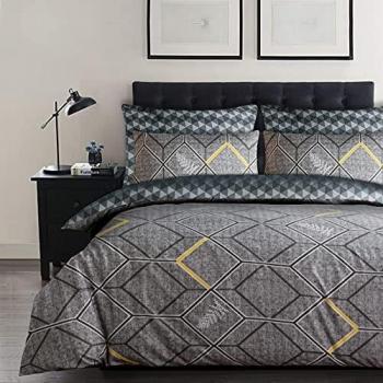 Lazzaro Bedding Set for Single Bed: Zippered Duvet Cover and Pillowcase in Microfiber