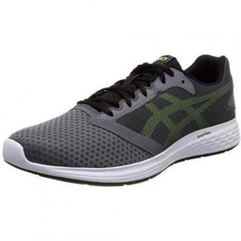 Asics Men's Patriot 10 Performance Running Trainers, Steel Grey/Hazard Green, Size 6 UK