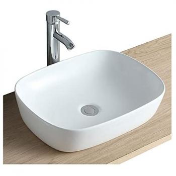 Moule de vasque rectangulaire 48 cm, finition blanche