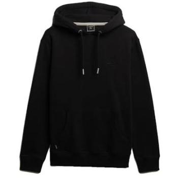 Men’s Black Superdry Vintage Logo Hooded Sweatshirt, Size Small