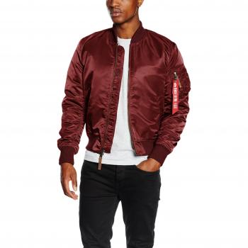 ALPHA INDUSTRIES Men's Vintage Ma-1 Vf 59 Jacket in Red, Medium