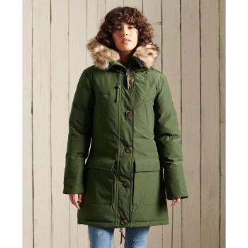 Parka acolchada verde mujer Superdry Rookie