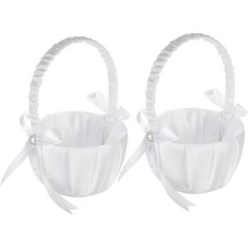 Charming Satin Flower Baskets for Flower Girls