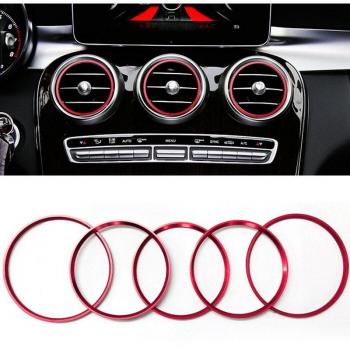 Bouchons de ventilation intérieure rouge 5 pièces pour Mercedes Benz GLC Classe C