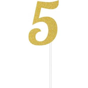 Festa Glitter Topper “Numero 5”