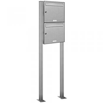 Stand‑Briefkasten 2‑fach Edelstahl – Post A4, langlebig, wetterbeständig