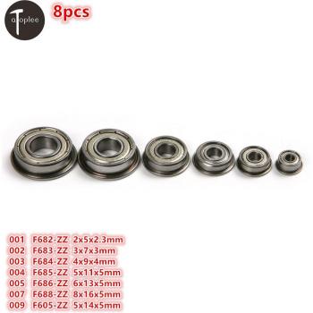 8PCS Flange Ball Bearings
