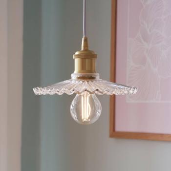 Suspension Nordlux TORINA 20 en verre Ø 20 cm laiton