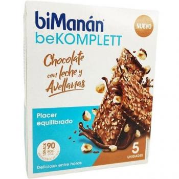 BiManan BeKomplett Snack Choco Leche y Avellanas 5u