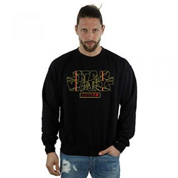 Nero Mens Target Logo Felpa Star Wars