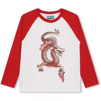 T-shirt en coton Kenzo KIDS rouge 4A