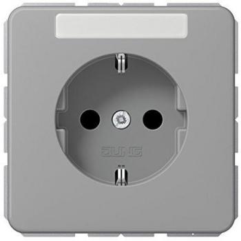 JUNG, Steckdose 1-fach grau glänzend CD UP m.BS IP20 BSF CD1520BFKINAGR