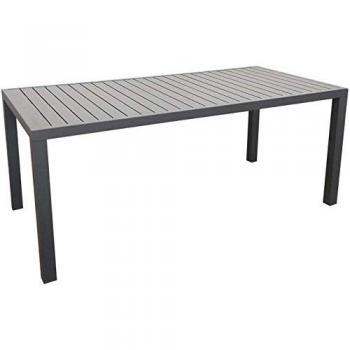 Table extérieure en aluminium à lattes Alice 180 cm