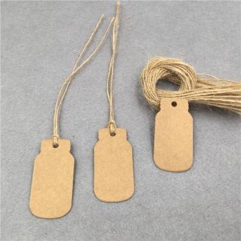 Marque Bagage Bouteille – Carte de note artisanale + corde chanvre