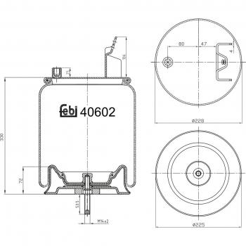 Luftfederung Federbalg FEBI BILSTEIN 40602
