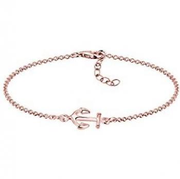 Bracciale in Argento 925 con Simbolo di Ancora per Donna