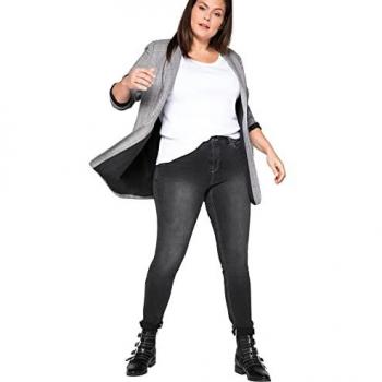 Damenlangjeans SHEEGO – Stretch‑Power‑Skinny, Schwarz, Größe 96