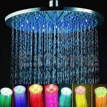 Ducha de Acero Inoxidable 8 Pulgadas con Iluminación LED RGB
