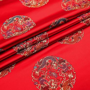 Satinado Jacquard con Diseño de Dragón para Vestidos Cheongsam