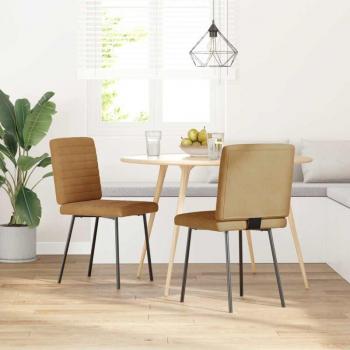 Sillas de Comedor Estilo Moderno con Tapa de Terciopelo Amarillo