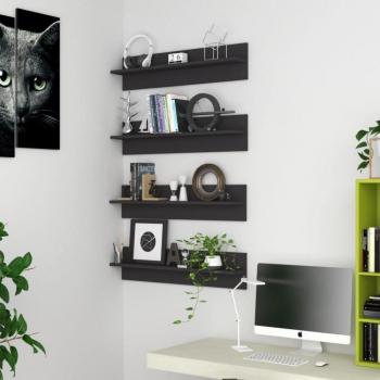 VidaXL Librería Compacta 4 Unidades – Aglomerado Gris