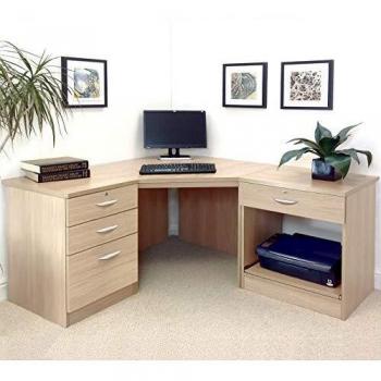SET-12-IN Modern Living Room Corner Desk Filing Drawer Cabinet Set