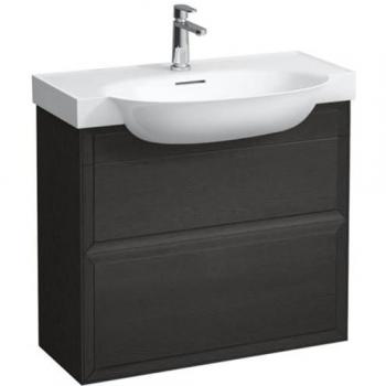 LAUFEN The New Classic Waschtischunterbau 77,5 cm, 2 Schubladen, geschwärzte Eiche