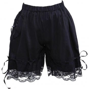 Pañuelo de Algodón Lindo con Encaje Negro y Tira elástica