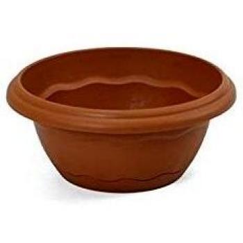 Maceta de jardín baja 26 cm color terracota